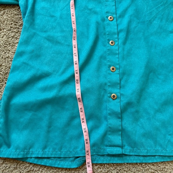 Vintage Chico’s Women’s Turquoise Button- Down Shirt - Picture 8 of 9